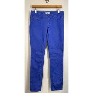 Prana Women's Size 6/28 Cobalt Blue Skinny Jeans 31" Inseam Stretch Denim Bright